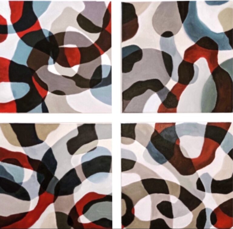 Layers-of-Life-polyptych-acrylic-on-canvas-60-x-60cm